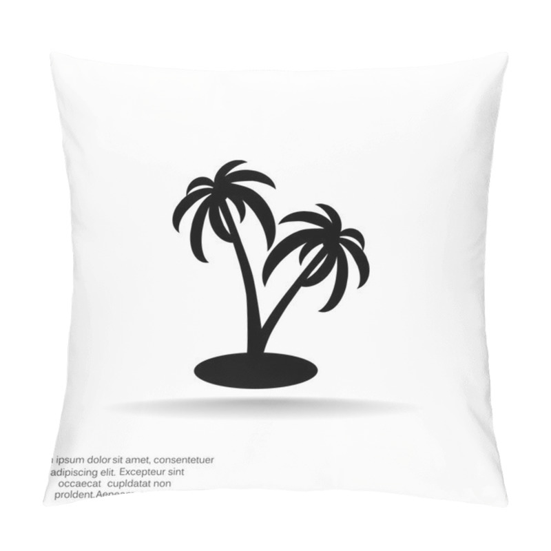 Personality  Exotic Island With Palm Trees Pillow Covers