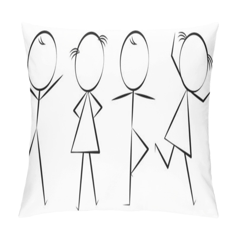 Personality  Four Figures Dancing Pillow Covers