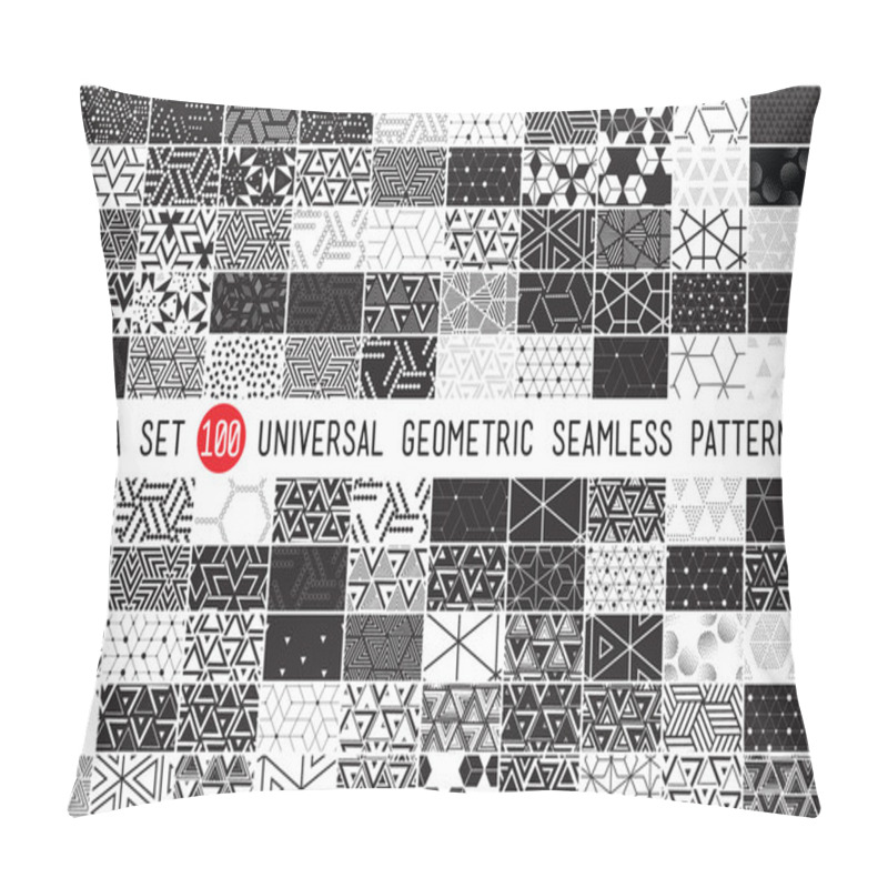 Personality  100 Universal Different Geometric Seamless Patterns Pillow Covers