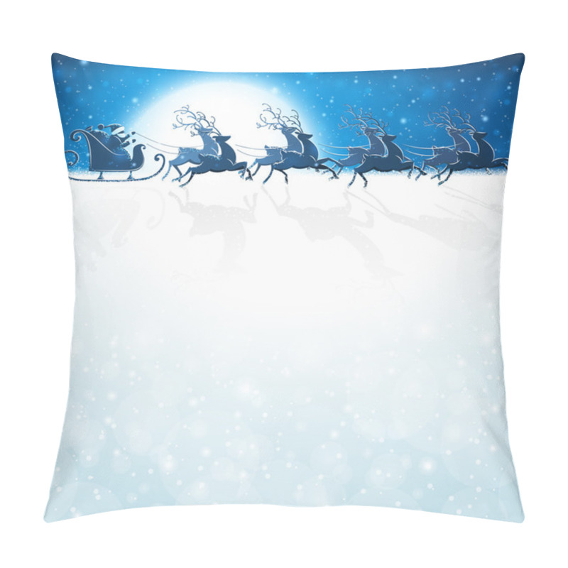 Personality  Santa Claus With Reindeer Pillow Covers