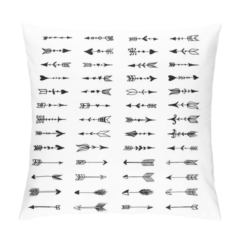 Personality  Collection Of Hand Drawn Arrows.  Pillow Covers