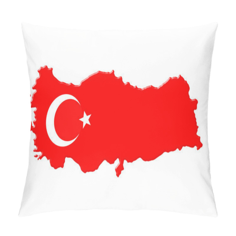 Personality  Turkey Map And Flag Pillow Covers