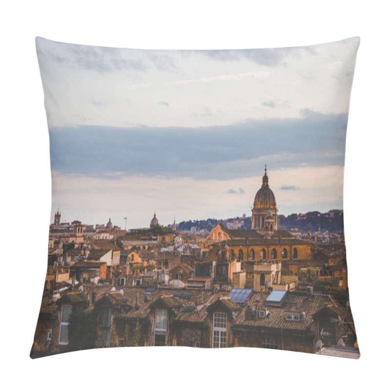 Personality  View Of St Peters Basilica And Buildings In Rome, Italy Pillow Covers