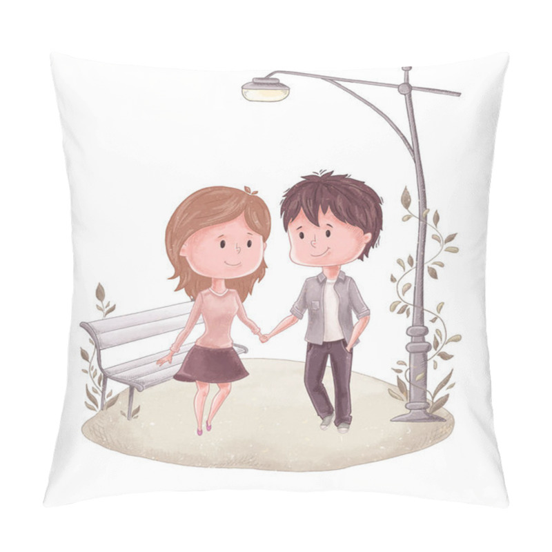 Personality  Man Holds Woman Hand Pillow Covers