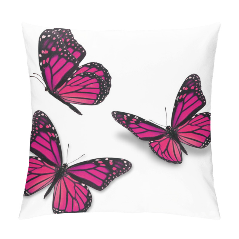 Personality  Pink Monarch Butterfly Pillow Covers