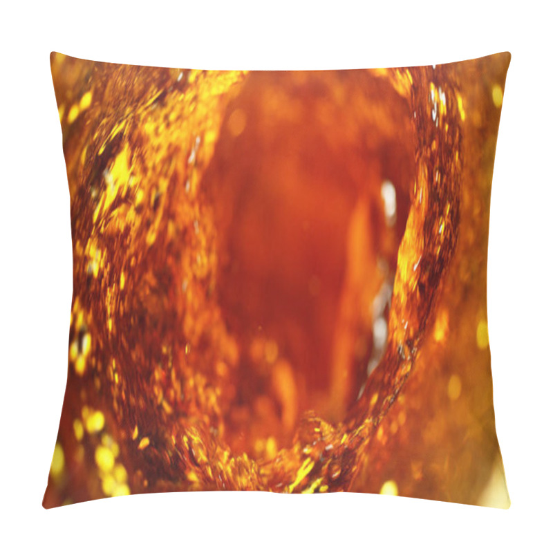 Personality  Detail Of Cola, Tea Or Hard Spirit Beverages Whirl Pillow Covers