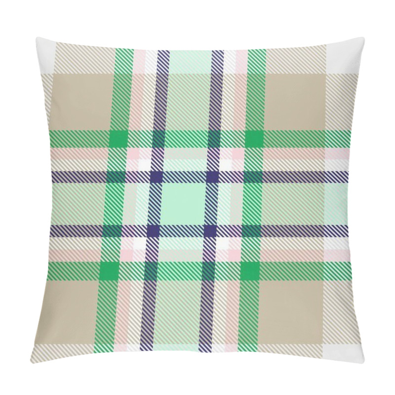 Personality  Rainbow Tartan Glen Plaid Textured Seamless Pattern Suitable For Fashion Textiles And Graphics Pillow Covers