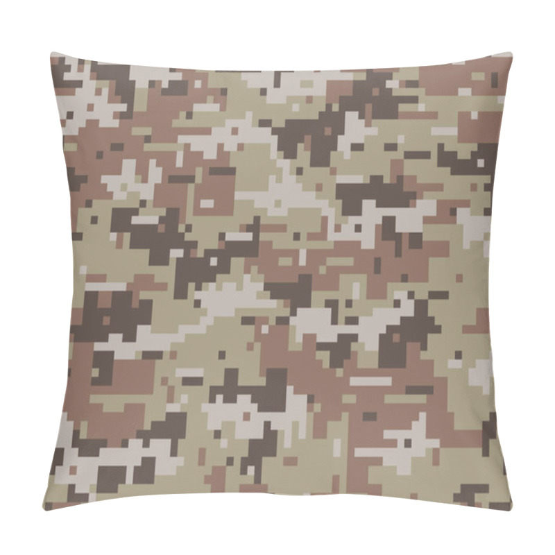 Personality  Camouflage Seamless Pattern. Military Print. Pixelated Digital Shapes. Pillow Covers