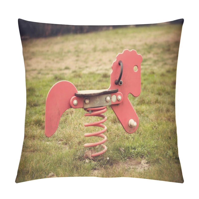 Personality  Wooden Horse On The Playground Pillow Covers