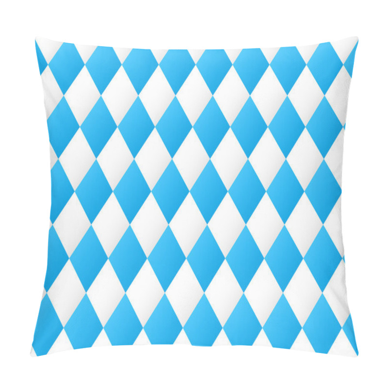 Personality  Seamless Diamond Pattern In Blue And White Pillow Covers