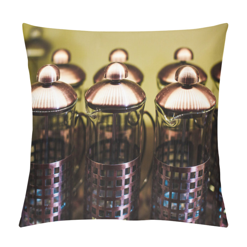 Personality  French Presses To Brew Coffee And Tea Pillow Covers