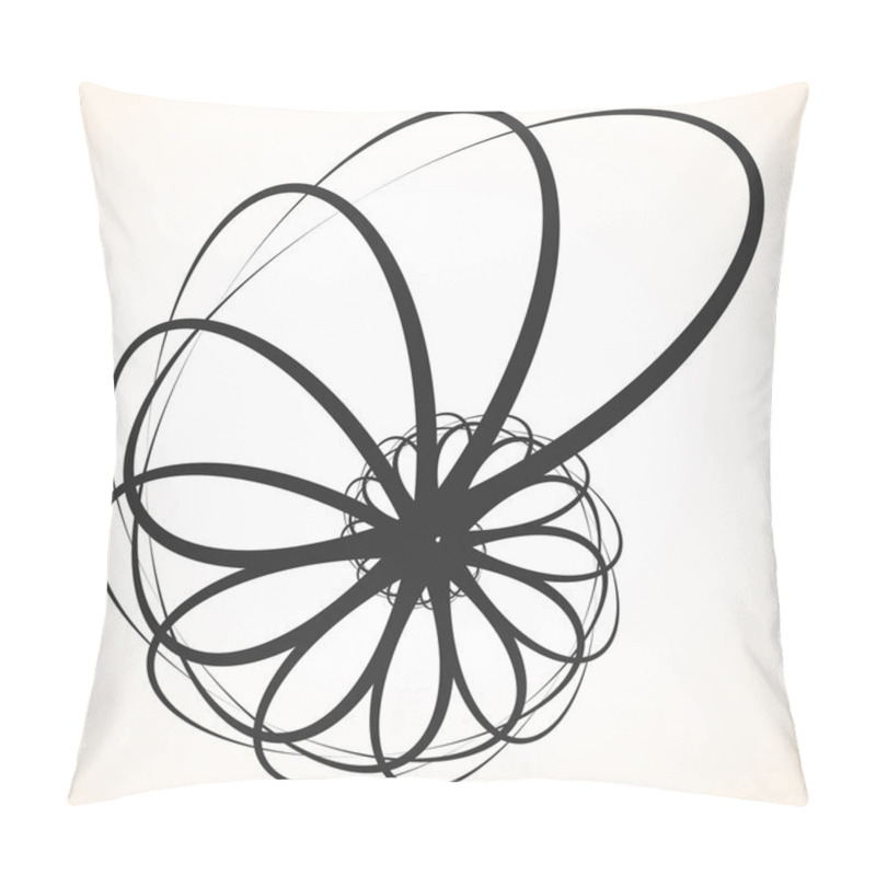 Personality  Abstract Circular Spinning Element. Pillow Covers