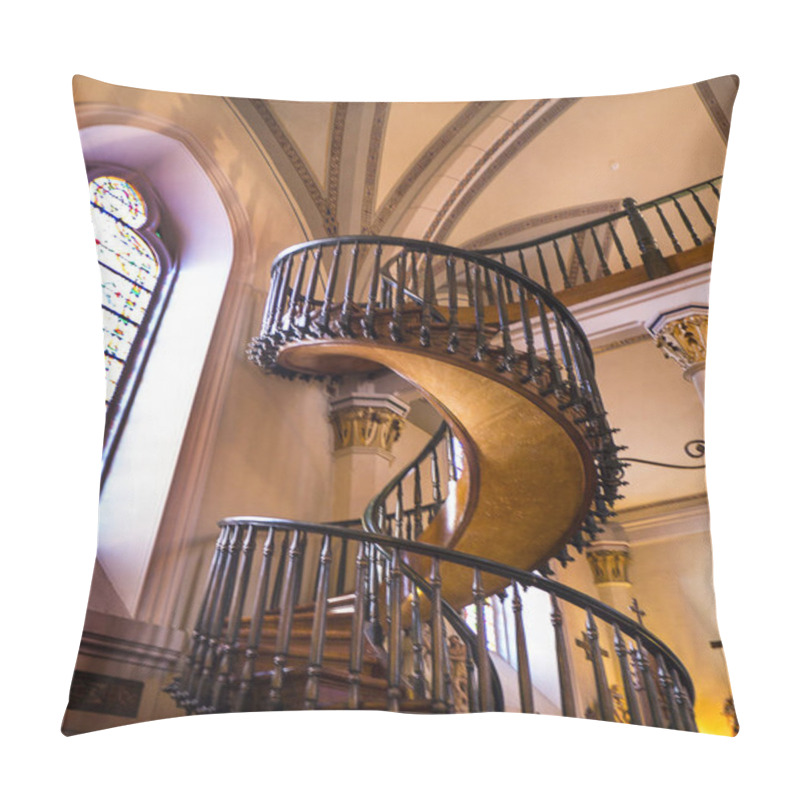 Personality  Santa Fe Is A Town In New Mexicos High Desert. Its Known For Historic Adobe Buildings . A Longtime Artist Colony, Santa Fe Also Offers Many Galleries And Museums Showcasing Regional Artwork.This Is The Miraculous Staircase Pillow Covers