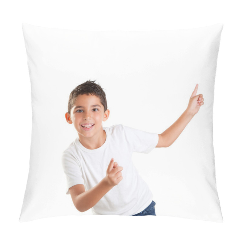 Personality  Dancing Happy Children Kid Boy With Fingers Up Pillow Covers