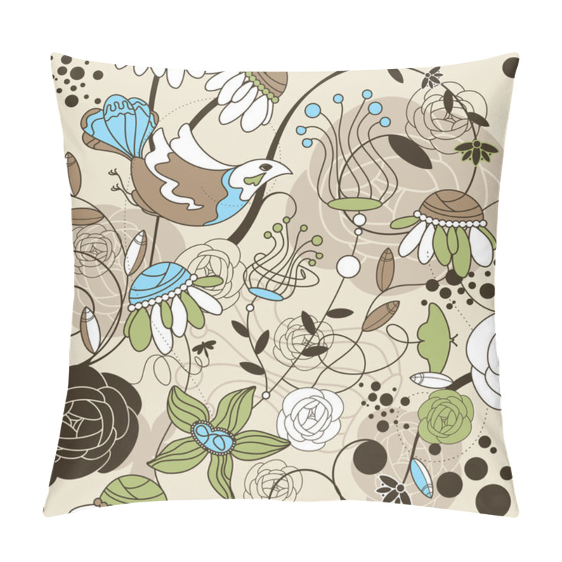 Personality  Seamless Cute Floral Background Pillow Covers