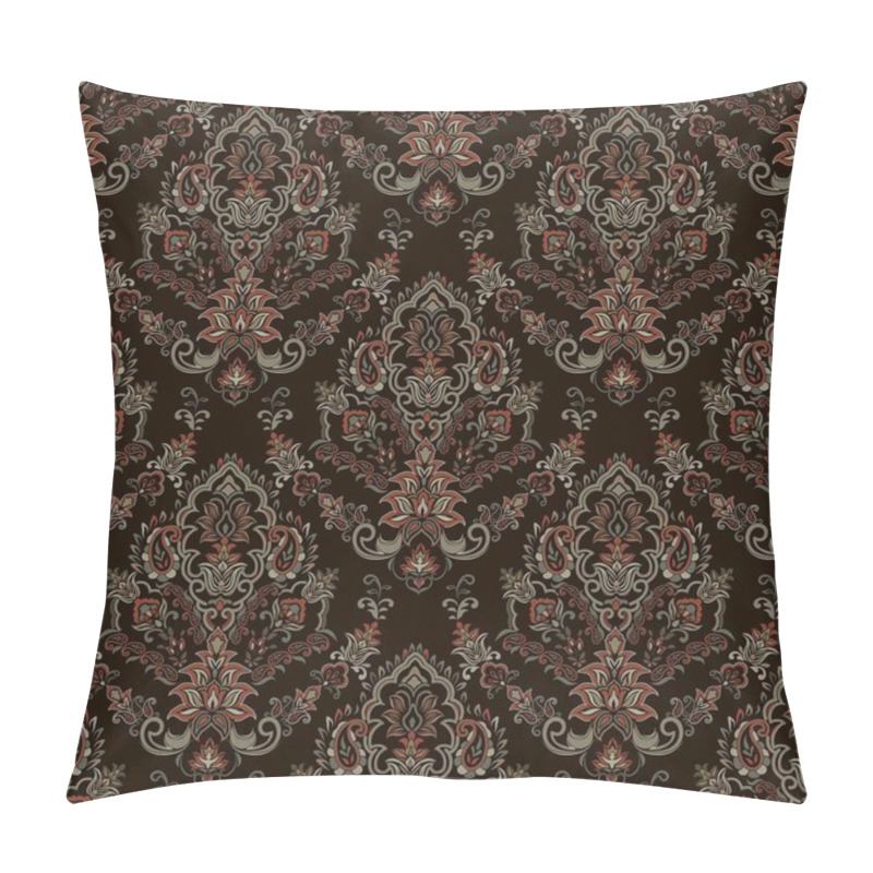 Personality  Motifs African Boho Paisley Floral Ikat Pattern Embroidery Border. Ethnic Ikat Floral Ethnic Indian Pattern Ikat Pattern Ethnic Pattern.Border Indian Floral Aztec Embroidery Border Seamless Patterns. Pillow Covers