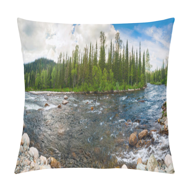 Personality  Mountain River In Siberia Pillow Covers