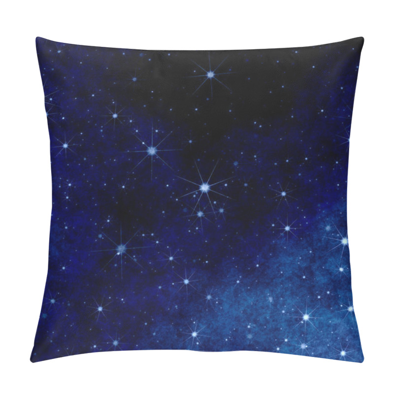 Personality  Christmas Blue Stars Background Pillow Covers