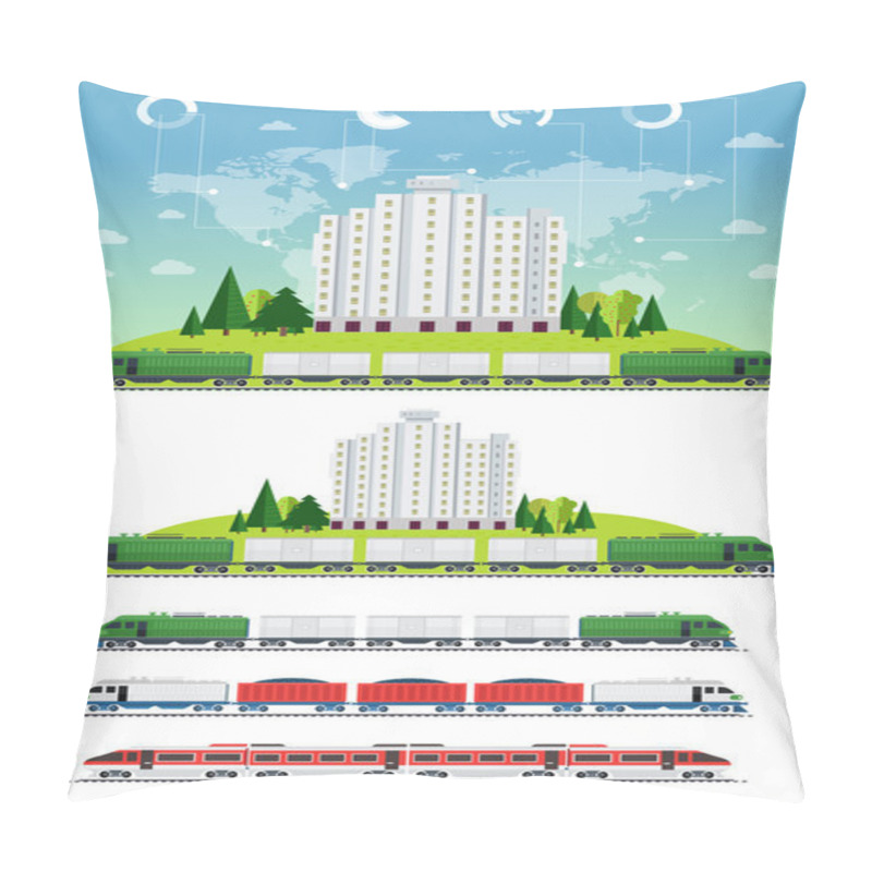 Personality  Train Station And More Transport Pillow Covers