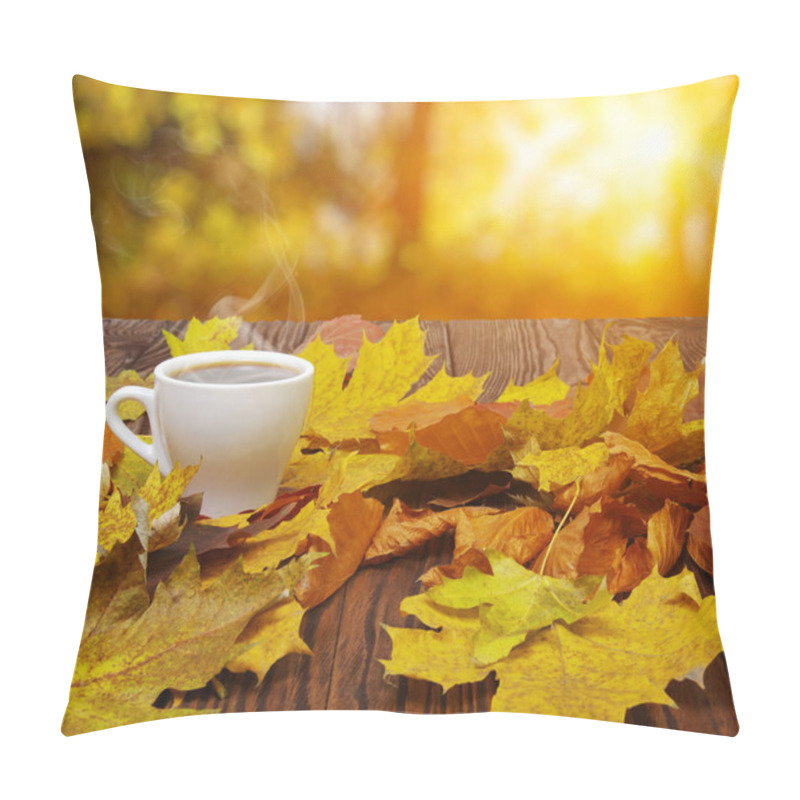 Personality  Autumn Leaves And Coffee.  Pillow Covers