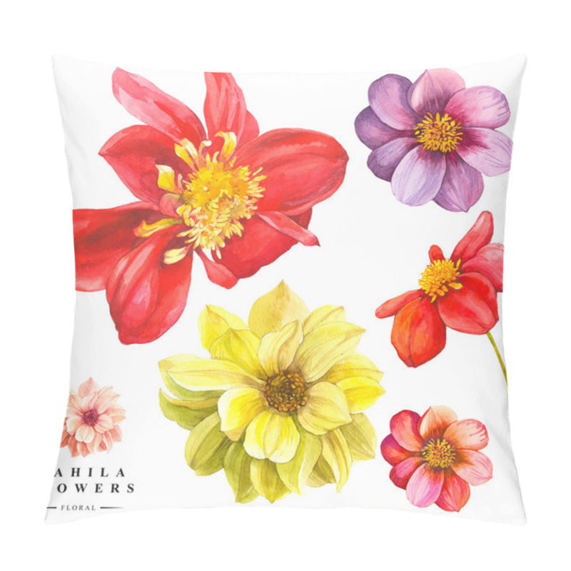 Personality  Botanical Illustration With Realistic Tropical Flowers And Leaves. Pillow Covers