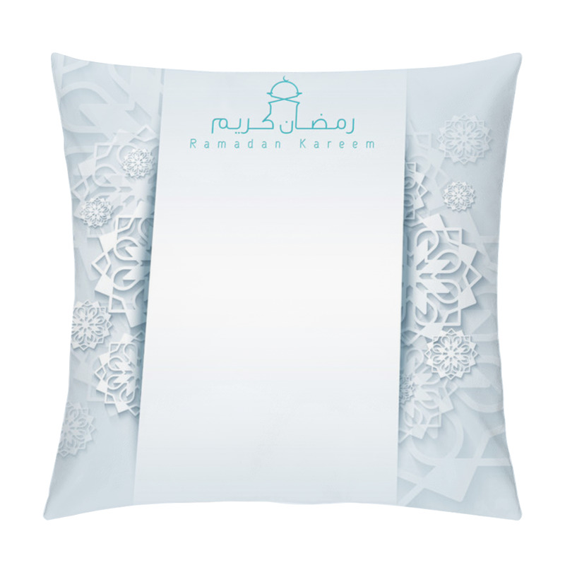 Personality  Ramadan Kareem Background Greeting Card With Arabic Pattern Islamic Calligraphy Pillow Covers