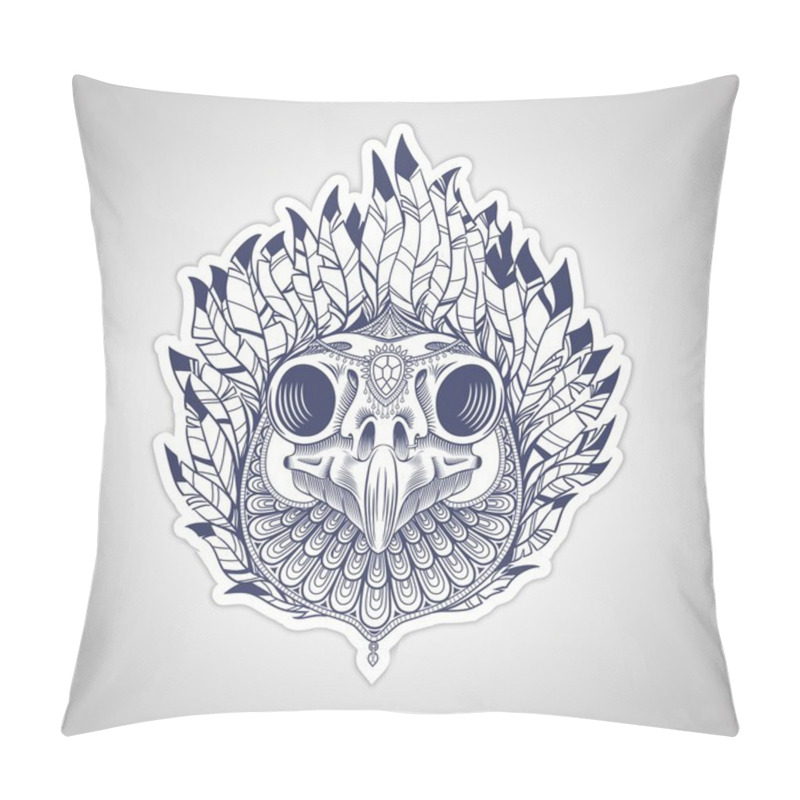 Personality  Bird Skull Pillow Covers