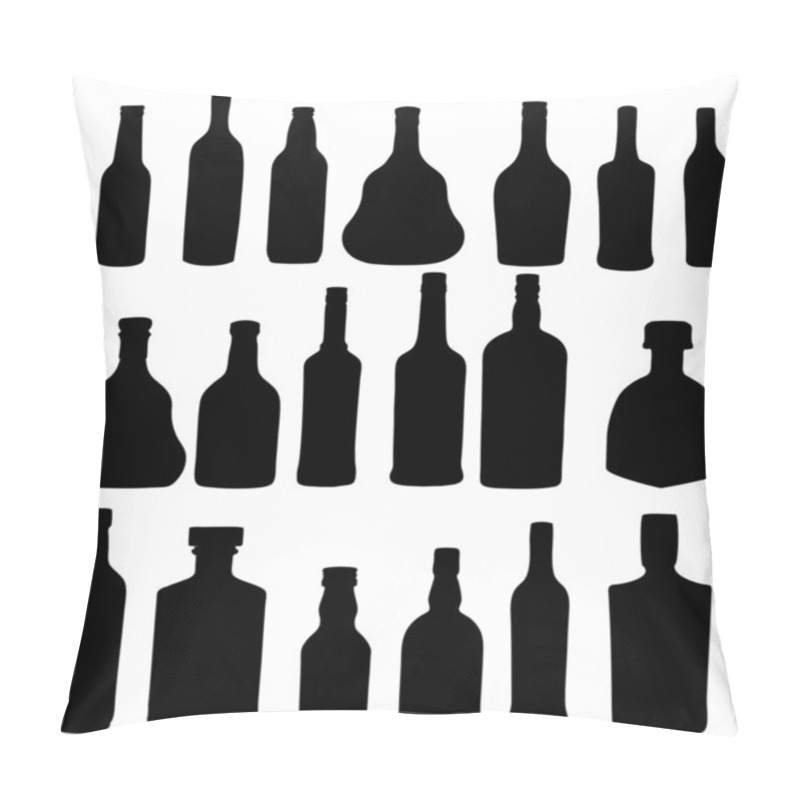 Personality  Vector Illustration Silhouette Alcohol Bottle Pillow Covers