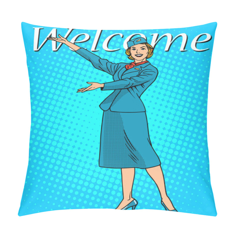 Personality  Welcome Stewardess Travel Tourism Pillow Covers