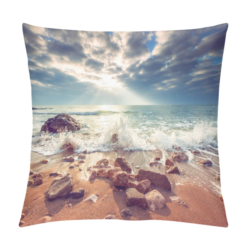 Personality  Beautiful Cloudscape Over The Sea Pillow Covers