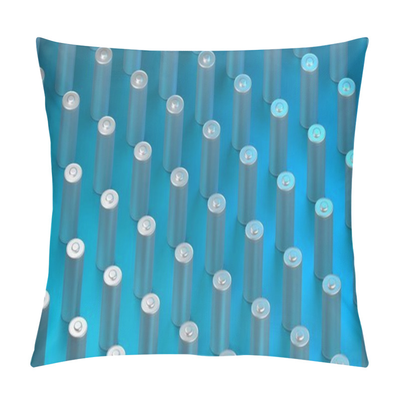 Personality  Lithium Battery Concept - Electrical Power Supply Of Rechargeable Source - 3D Illustration Pillow Covers