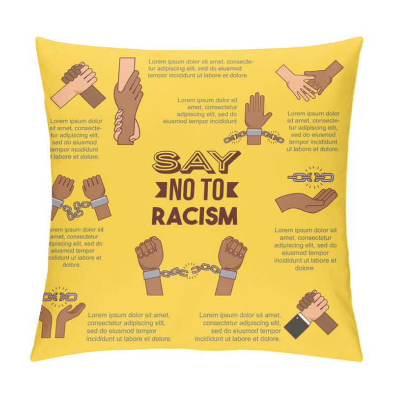 Personality  Stop Racism Image  Pillow Covers