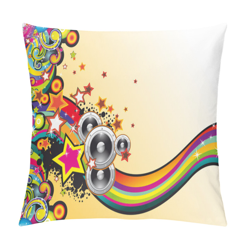 Personality  Coloorful Music Background Pillow Covers