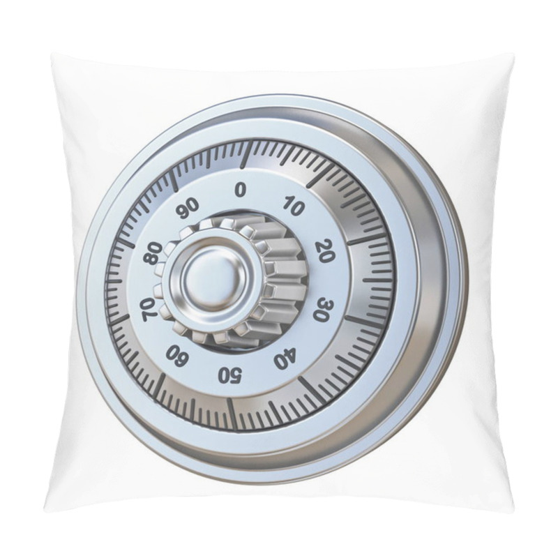 Personality  Safe Lock 3D Rendering Illustration Isolated On White Background Pillow Covers