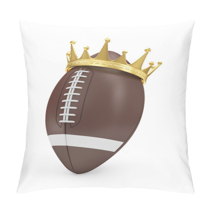 Personality  Brown Rugby Ball With Crown Pillow Covers