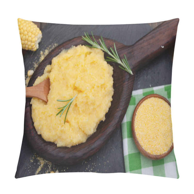 Personality  Homemade Palenta With Cheese, Traditional Meal On Balkan Pillow Covers