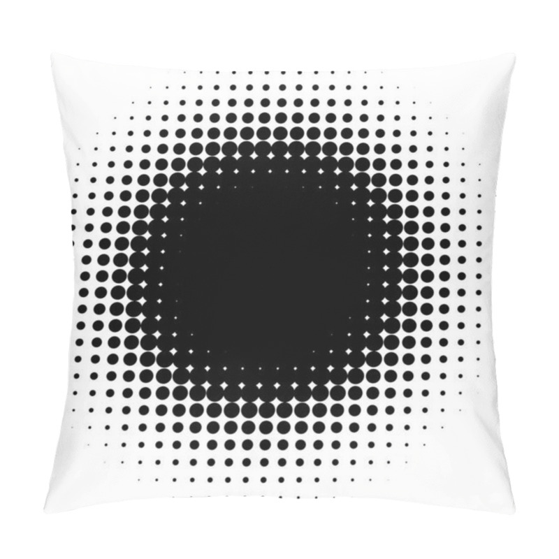 Personality  Regular Simple Circle, Circular Halftone Effect. Vector Illustration Pillow Covers