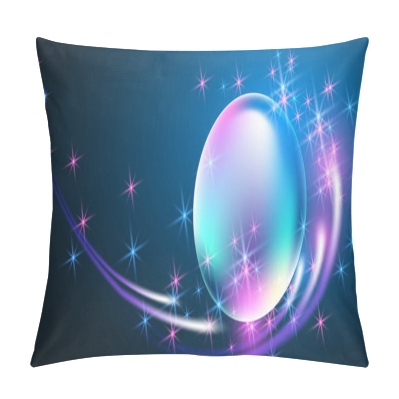 Personality  Glowing Background With Bubbles And Salute Pillow Covers