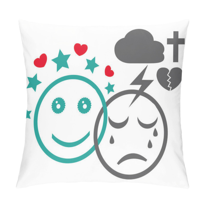 Personality  Bipolar Disorder. Mental Illness. Psychiatric Trouble. Pillow Covers