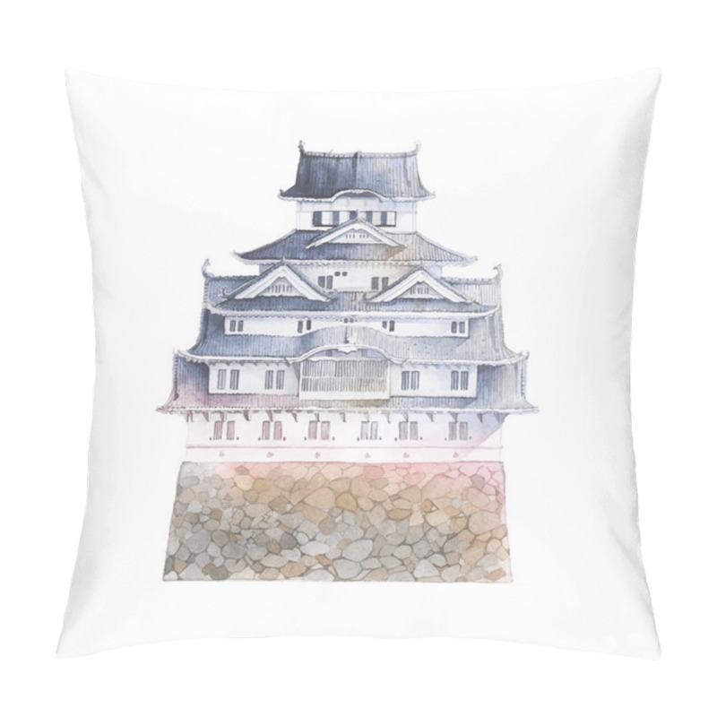 Personality  Himeji Castle In Japan Vector Pillow Covers