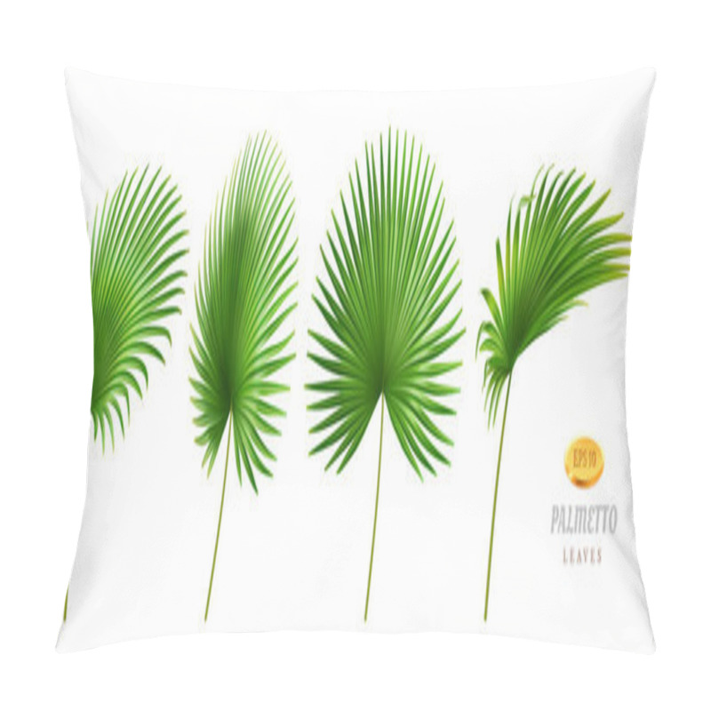 Personality  Palmetto Tropical Leaves Set, Different Positions Pillow Covers