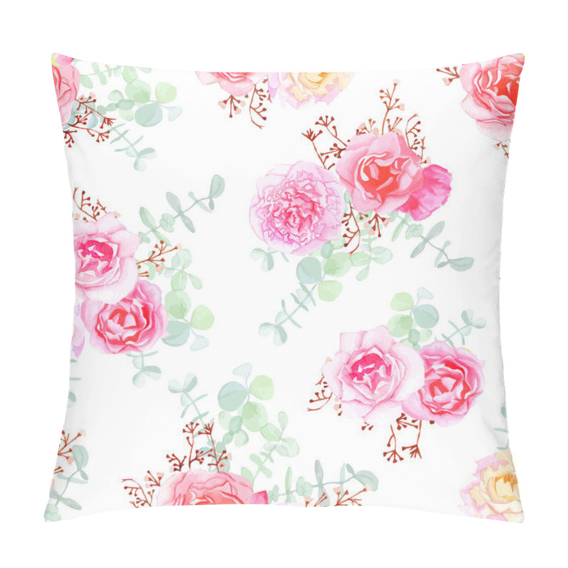 Personality  Delicate Roses Seamless Vector Pattern  Pillow Covers