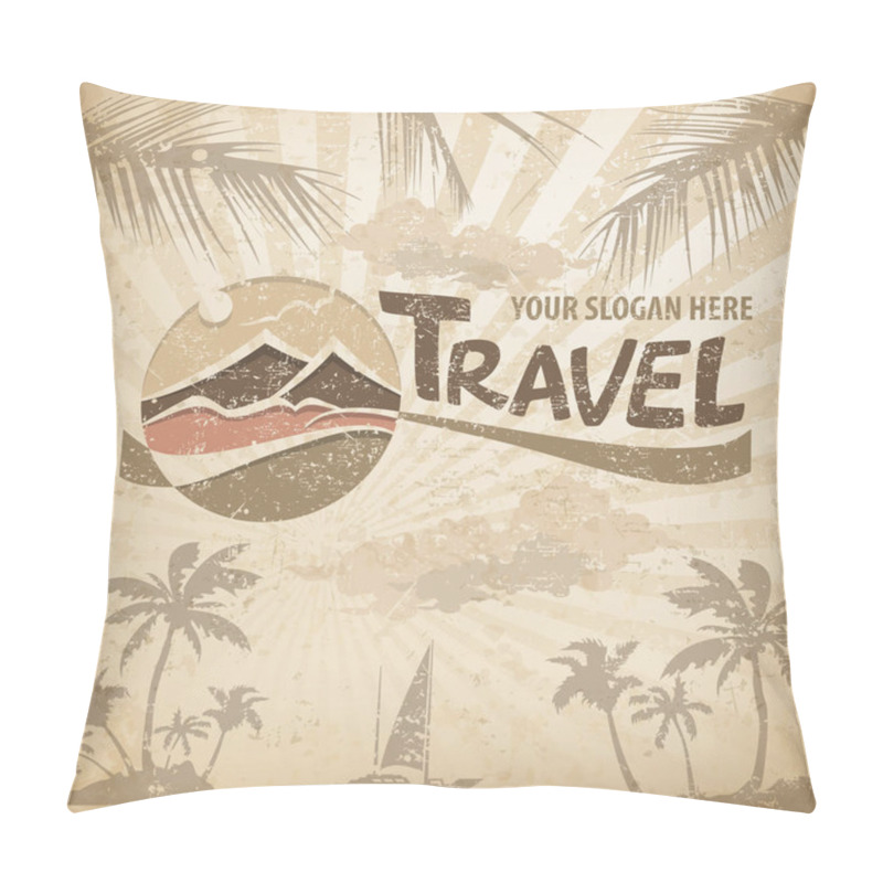 Personality  Travel Logo Concept Pillow Covers