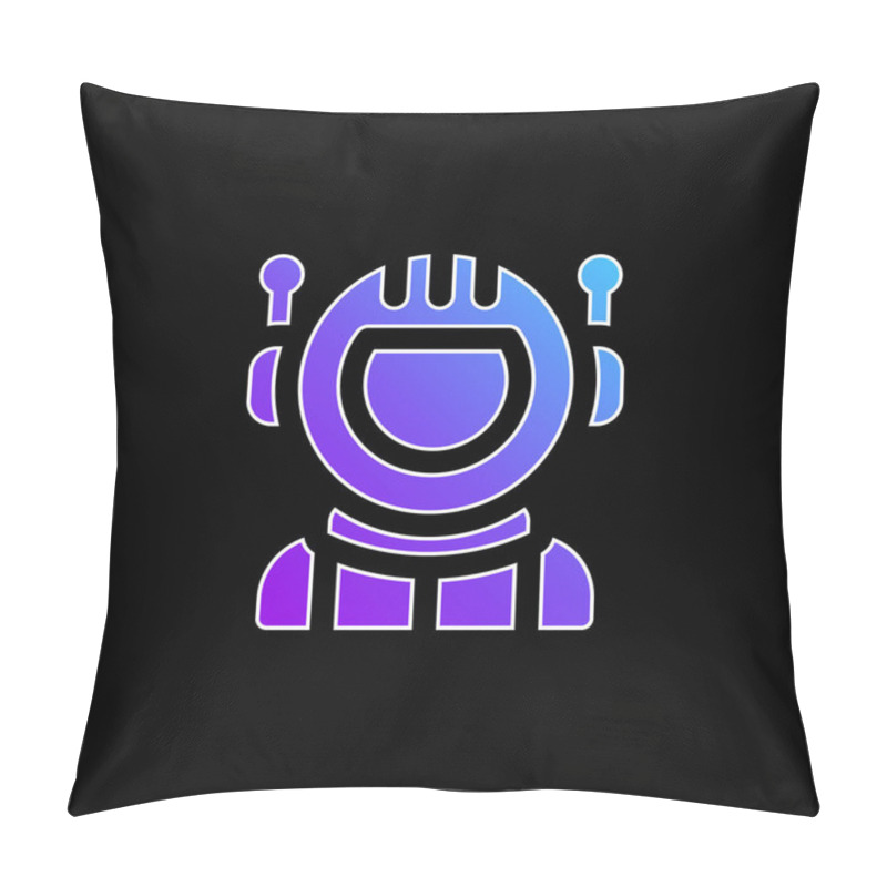 Personality  Astronaut Blue Gradient Vector Icon Pillow Covers