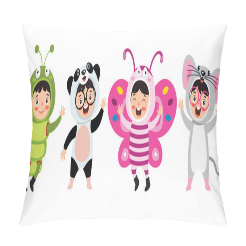 Personality  Funny Children Waering Animal Costumes Pillow Covers