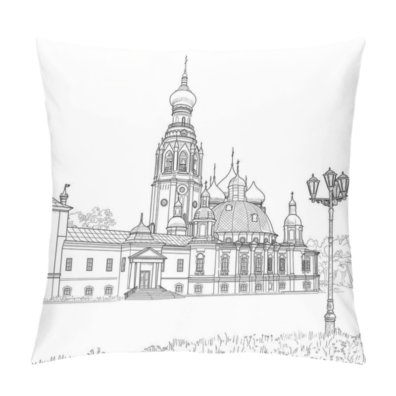 Personality  Sketch Of The Resurrection Cathedral Pillow Covers