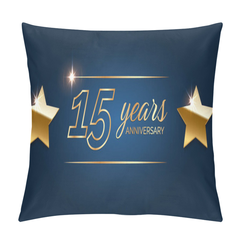 Personality  15 Years Anniversary Hapy Birthday First Invitation Celebration Party Card Event. Pillow Covers