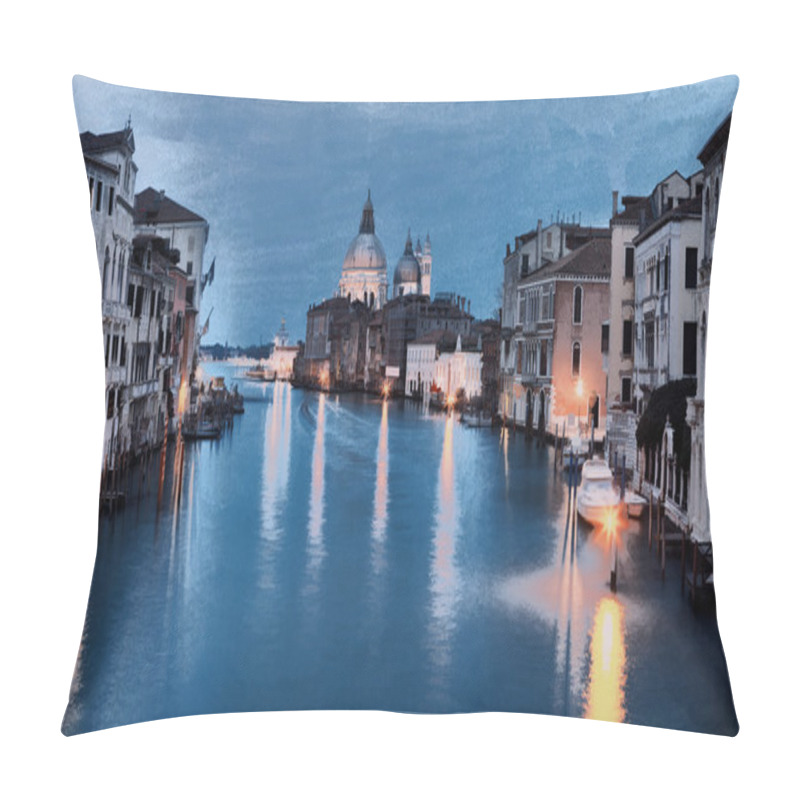 Personality  Oil Painting Style Image Of Grand Canal Pillow Covers