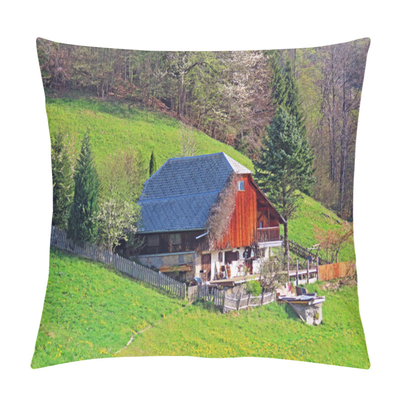 Personality  Traditional Rural Architecture And Family Livestock Farms In The Seeztal Valley And Over Lake Walensee, Walenstadtberg - Canton Of St. Gallen, Switzerland (Kanton St. Gallen, Schweiz) Pillow Covers