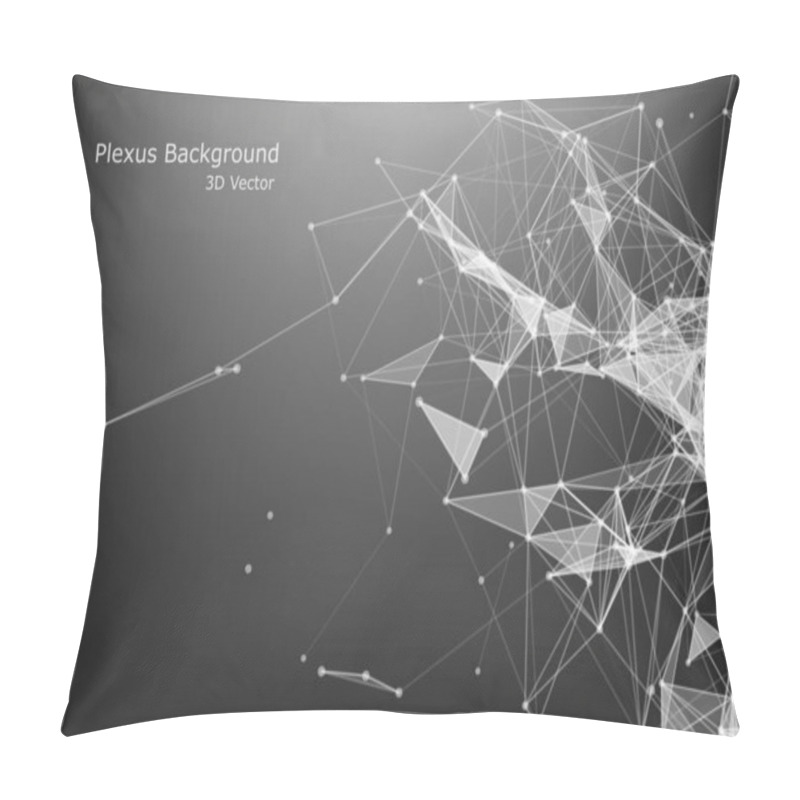 Personality  Abstract Vector Illuminated Particles And Lines. Plexus Effect W Pillow Covers